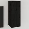 Armario De Pared De Madera Maciza De Pino Negro 30x30x80 Cm Vidaxl