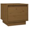 Mesita De Noche Madera Maciza De Pino Marrón Miel 35x34x32 Cm Vidaxl