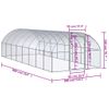 Gallinero De Exterior De Acero Galvanizado 3x8x2 M Vidaxl