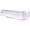 Gallinero De Exterior De Acero Galvanizado 3x20x2 M Vidaxl