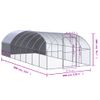 Gallinero De Exterior De Acero Galvanizado 3x8x2 M Vidaxl