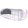 Gallinero De Exterior De Acero Galvanizado 3x10x2 M Vidaxl