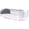 Gallinero De Exterior De Acero Galvanizado 3x12x2 M Vidaxl