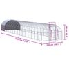 Gallinero De Exterior De Acero Galvanizado 3x16x2 M Vidaxl