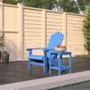 Silla De Jardã­n Adirondack Con Mesa Hdpe Azul Aguamarina Vidaxl