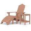 Silla De Jardã­n Adirondack Con Reposapiã©s Y Mesa Hdpe Marrã³n Vidaxl