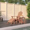 Silla De Jardã­n Adirondack Con Reposapiã©s Y Mesa Hdpe Marrã³n Vidaxl