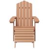 Silla De Jardã­n Adirondack Con Reposapiã©s Y Mesa Hdpe Marrã³n Vidaxl