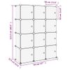 Estantería Cubos 12 Compartimentos Y Puertas Pp Transparente Vidaxl