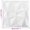 Paneles De Pared 3d 24 Unidades 50x50 Cm Blanco Diamante 6 M² Vidaxl