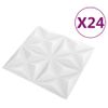 Paneles De Pared 3d 24 Unidades Blanco Origami 6 M² 50x50 Cm Vidaxl