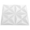 Paneles De Pared 3d 24 Unidades Blanco Origami 6 M² 50x50 Cm Vidaxl