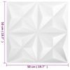 Paneles De Pared 3d 24 Unidades Blanco Origami 6 M² 50x50 Cm Vidaxl