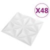 Paneles De Pared 3d 48 Unidades Blanco Origami 12 M² 50x50 Cm Vidaxl