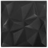 Paneles De Pared 3d 24 Unidades Negro Diamante 6 M² 50x50 Cm Vidaxl