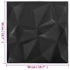 Paneles De Pared 3d 48 Unidades 50x50 Cm Negro Diamante 12 M² Vidaxl