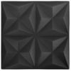 Paneles De Pared 3d 24 Unidades Negro Origami 6 M² 50x50 Cm Vidaxl