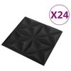 Paneles De Pared 3d 24 Unidades Negro Origami 6 M² 50x50 Cm Vidaxl