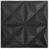 Paneles De Pared 3d 48 Unidades Negro Origami 12 M² 50x50 Cm Vidaxl