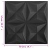 Paneles De Pared 3d 48 Unidades Negro Origami 12 M² 50x50 Cm Vidaxl