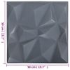 Paneles De Pared 3d 24 Unidades Gris Diamante 6 M² 50x50 Cm Vidaxl