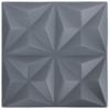 Paneles De Pared 3d 24 Unidades Gris Origami 6 M² 50x50 Cm Vidaxl