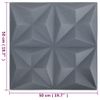 Paneles De Pared 3d 24 Unidades Gris Origami 6 M² 50x50 Cm Vidaxl
