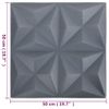 Paneles De Pared 3d 48 Unidades Gris Origami 12 M² 50x50 Cm Vidaxl