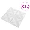 Paneles De Pared 3d 12 Unidades Blanco Origami 3 M² 50x50 Cm Vidaxl