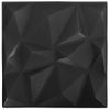 Paneles De Pared 3d 12 Unidades Negro Diamante 3 M² 50x50 Cm Vidaxl