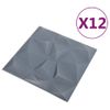 Paneles De Pared 3d 12 Unidades Gris Diamante 3 M² 50x50 Cm Vidaxl