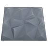 Paneles De Pared 3d 12 Unidades Gris Diamante 3 M² 50x50 Cm Vidaxl