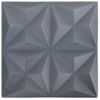 Paneles De Pared 3d 12 Unidades Gris Origami 3 M² 50x50 Cm Vidaxl