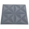 Paneles De Pared 3d 12 Unidades Gris Origami 3 M² 50x50 Cm Vidaxl