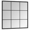 Espejo De Pared Metal Negro 60x60 Cm Vidaxl