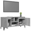 Mueble De Tv Con Patas De Metal Gris Sonoma 103,5x35x50 Cm Vidaxl