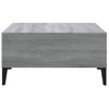 Mesa De Centro De Aglomerado Color Gris Sonoma 60x60x30 Cm Vidaxl