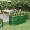 Jardinera Arriate Acero Recubrimiento Polvo Verde 152x80x68 Cm Vidaxl