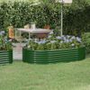 Jardinera Arriate Acero Recubrimiento Polvo Verde 175x100x36 Cm Vidaxl