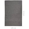 Alfombra De Exterior De Tejido Plano Gris 120x170 Cm Vidaxl