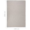 Alfombra De Exterior De Tejido Plano Gris Taupe 140x200 Cm Vidaxl