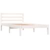 Estructura De Cama Madera Maciza De Pino Blanco 90x190 Cm Vidaxl