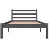 Estructura De Cama Madera Maciza De Pino Gris 90x190 Cm Vidaxl