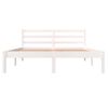 Estructura De Cama Madera Maciza De Pino Blanco 135x190 Cm Vidaxl