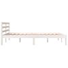 Estructura De Cama Madera Maciza De Pino Blanco 135x190 Cm Vidaxl