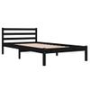 Estructura De Cama Madera Maciza De Pino 100x200 Cm Negro Vidaxl