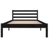 Estructura De Cama Madera Maciza De Pino 100x200 Cm Negro Vidaxl