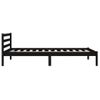 Estructura De Cama Madera Maciza De Pino 100x200 Cm Negro Vidaxl