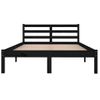 Sofá Cama Madera Maciza De Pino Negro 120x200 Cm Vidaxl