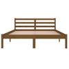 Estructura De Cama Madera Maciza De Pino Marrón Miel 140x200 Cm Vidaxl